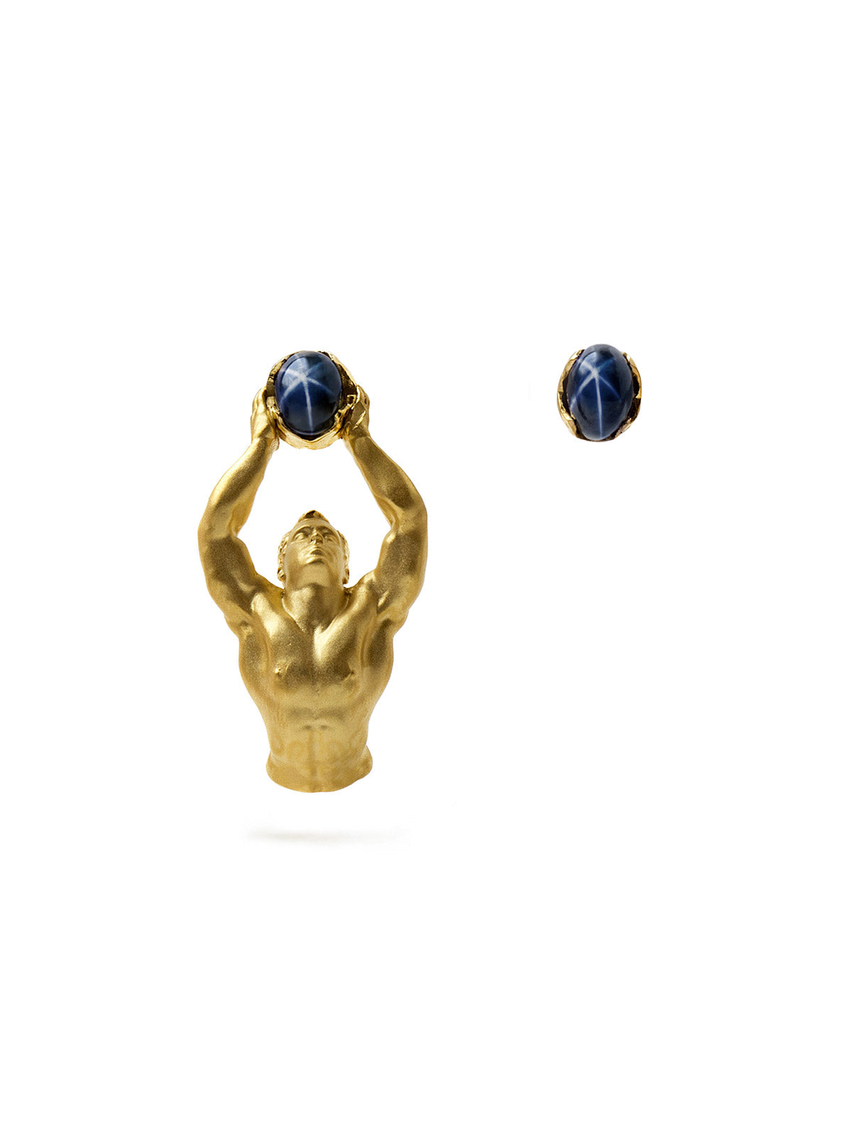 Handcrafted 18K gold Atlas Earrings by Piayuli