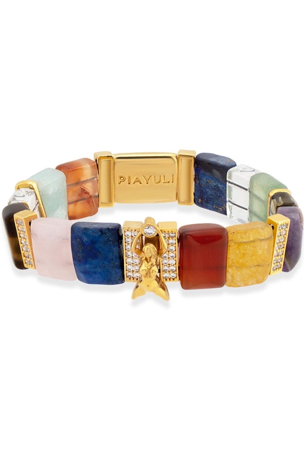 Amethyst and quartz gemstones featured on the Balance Bracelet