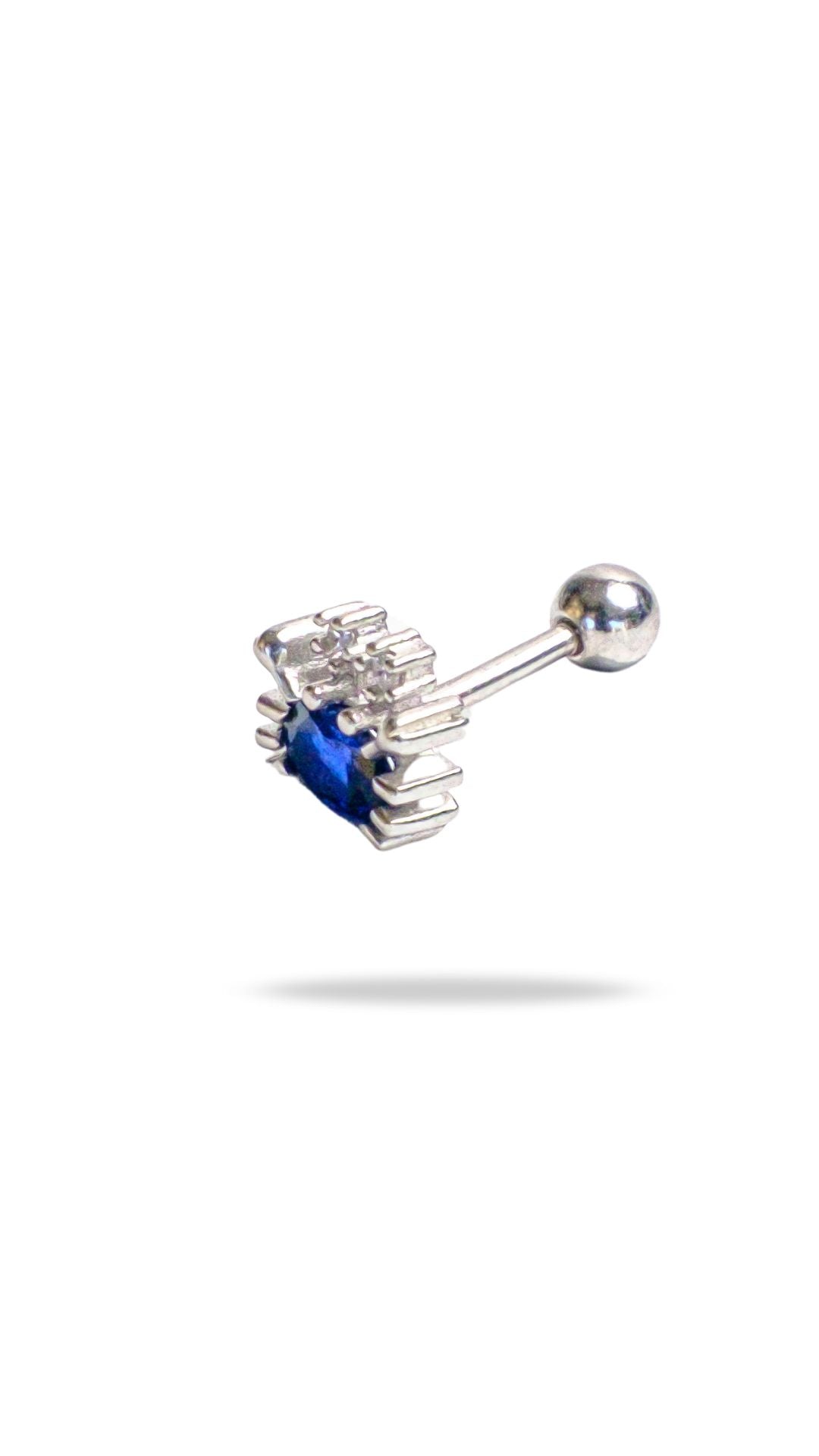 Special cut gemstone detail on Blue Crab baby earrings