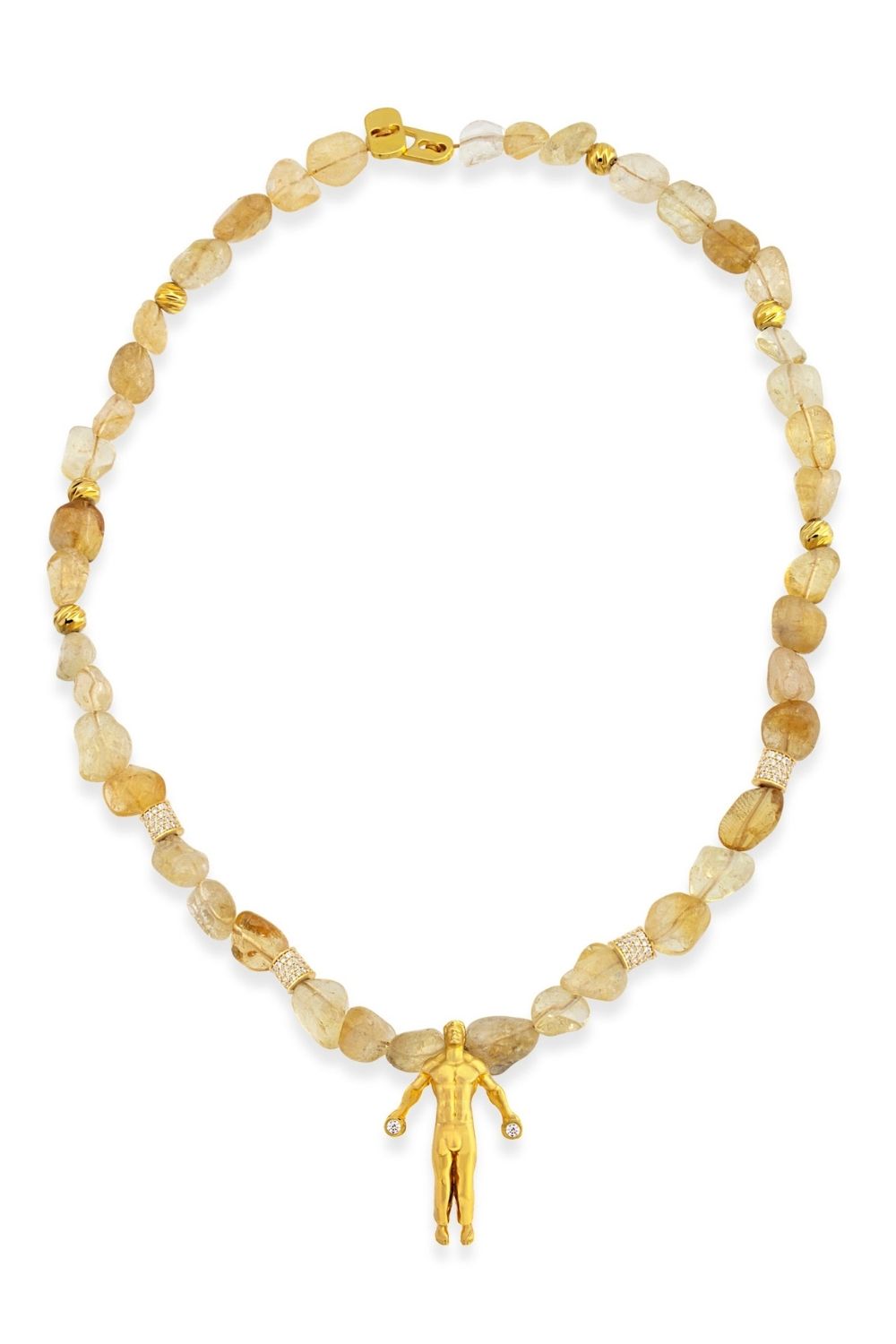 Citrine Abundance Necklace with natural citrine by Piayuli
