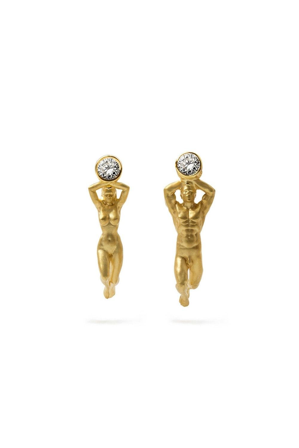 0.80ct diamond detail on Daphne and Apollo Earrings