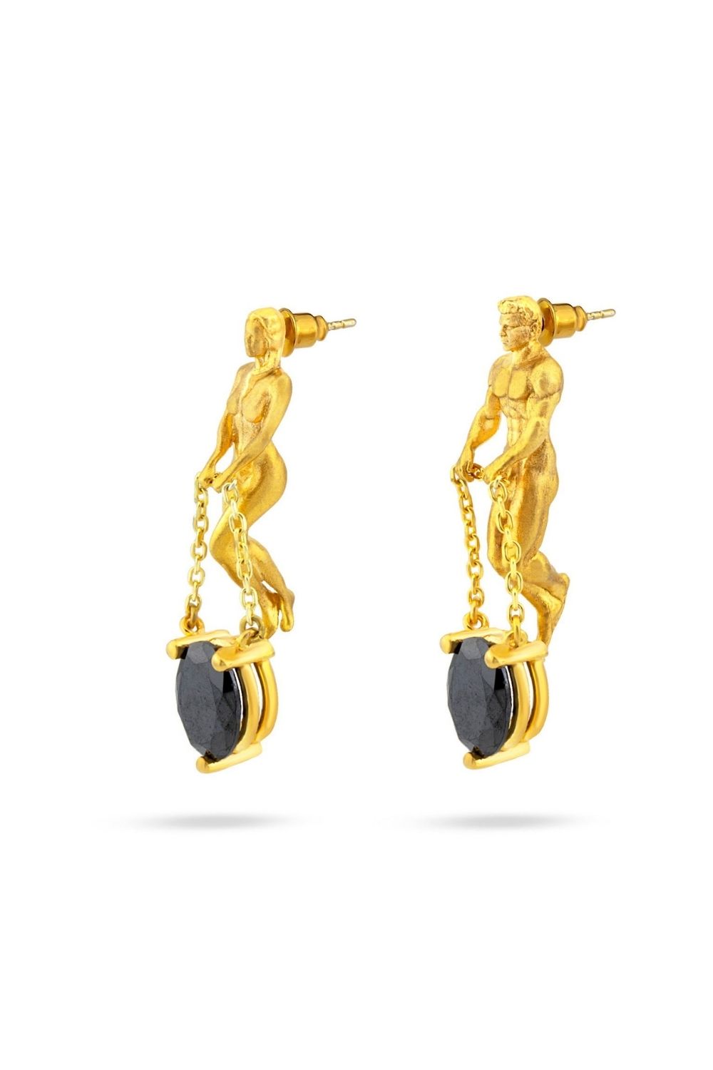 Close-up detail of the Divine Duo Earrings by Piayuli