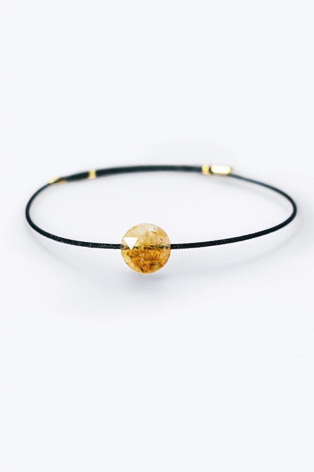 22K gold plated rope design on Fortune Abundance Citrine Bracelet