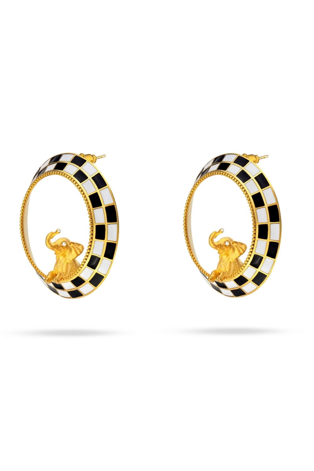 Handcrafted enamel detail on the Joy Earrings