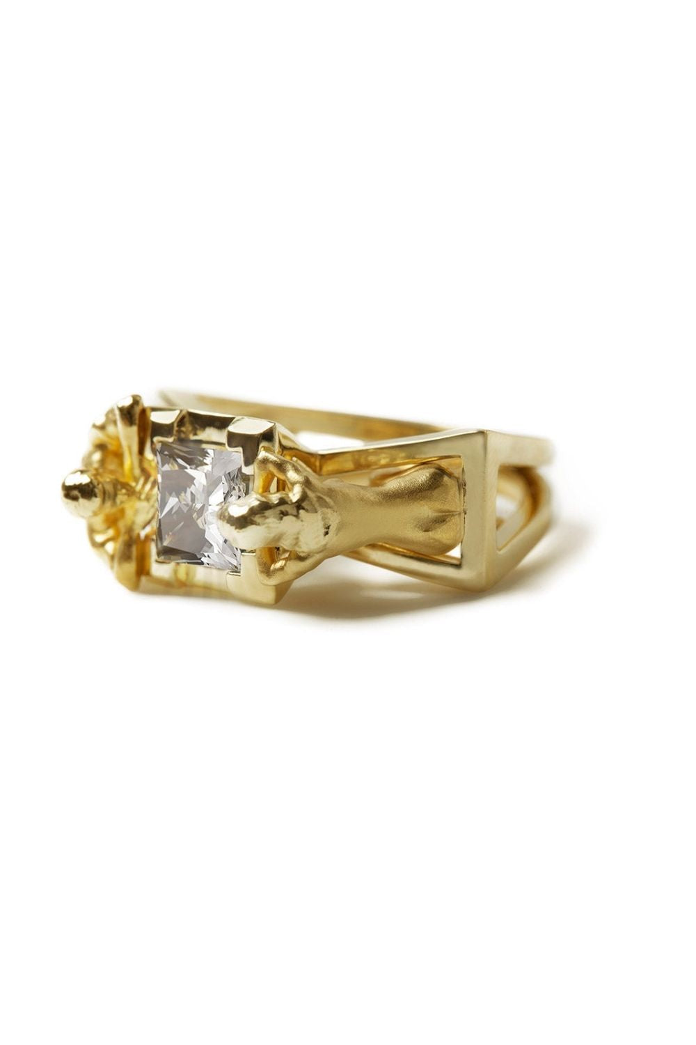 Side profile of the Promise Ring showcasing artistic craftsmanship