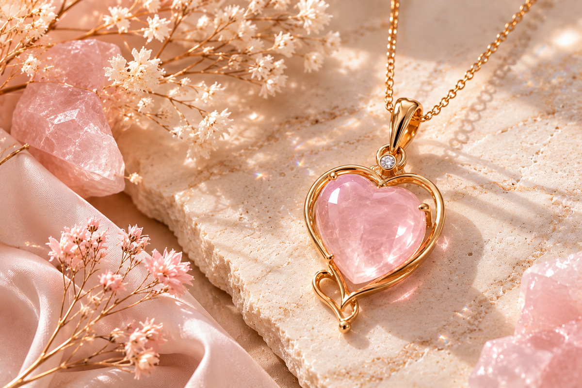 Rose quartz gemstone jewelry guide featuring handcrafted Piayuli rose quartz jewelry