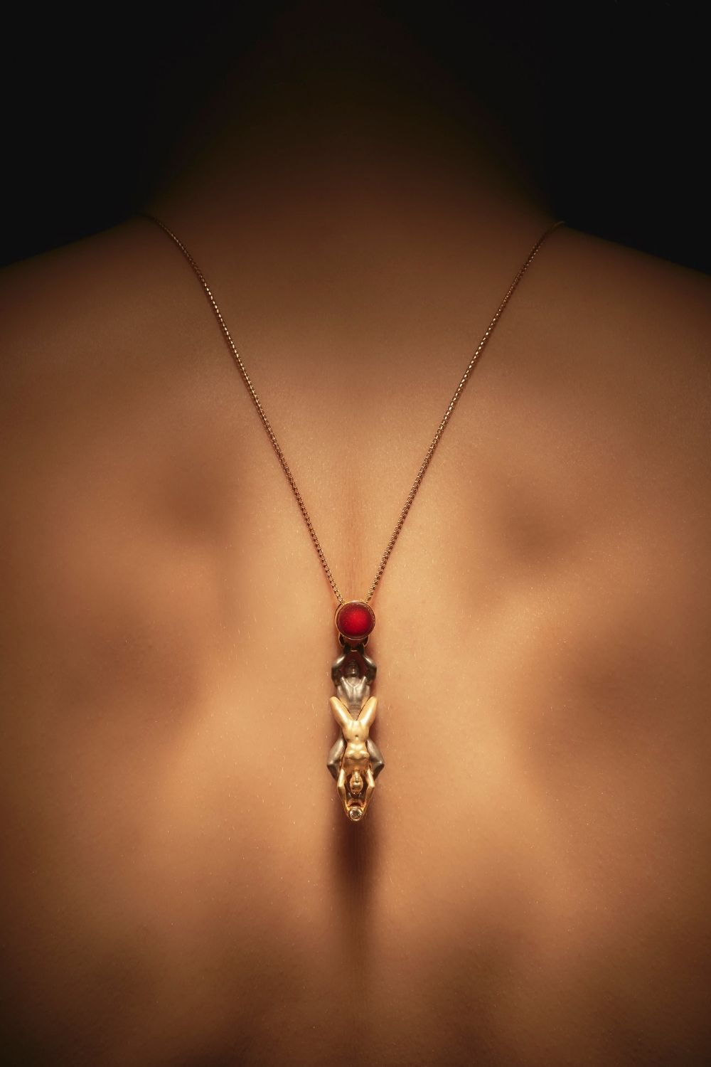 Handcrafted enamel detail on the Allies Necklace