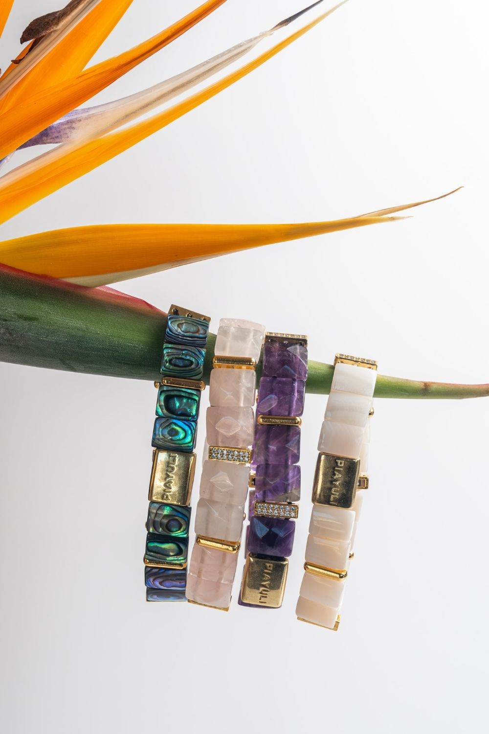 Natural amethyst energy stone bracelet by Piayuli