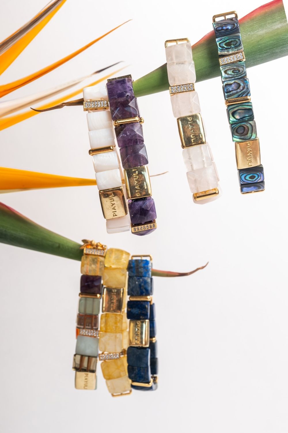 Woman wearing Piayuli Amethyst Natural Stone Bracelet
