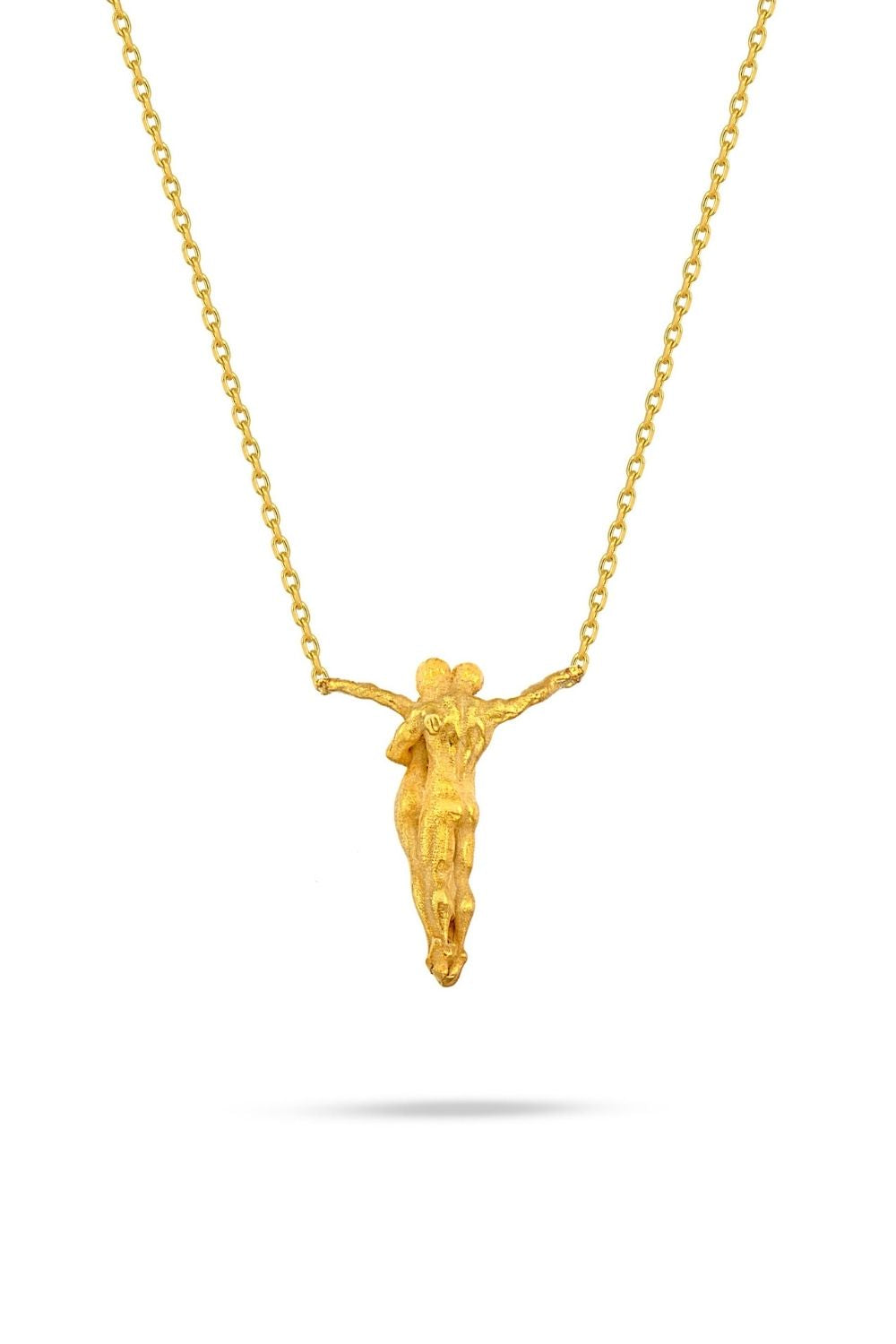 Piayuli Amore Mini Necklace handcrafted in 22K gold plated brass