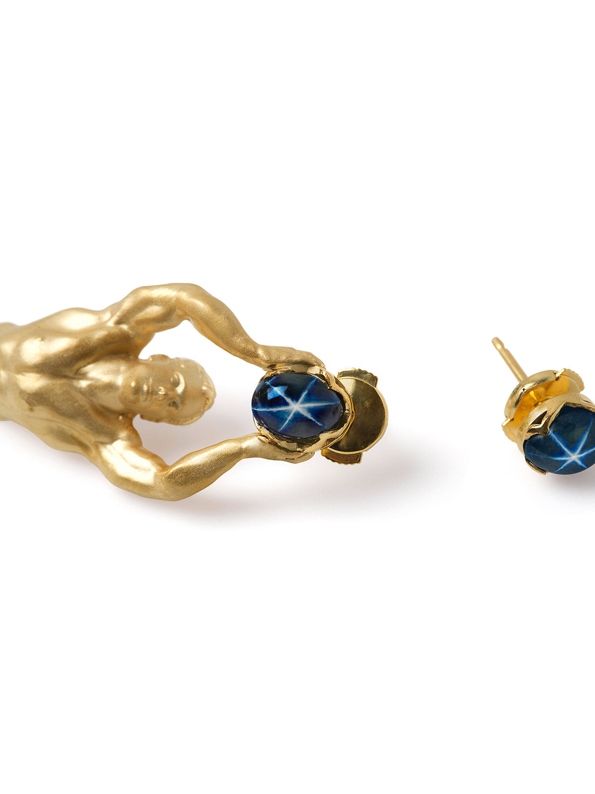 Side profile of Atlas Earrings inspired by the cosmos