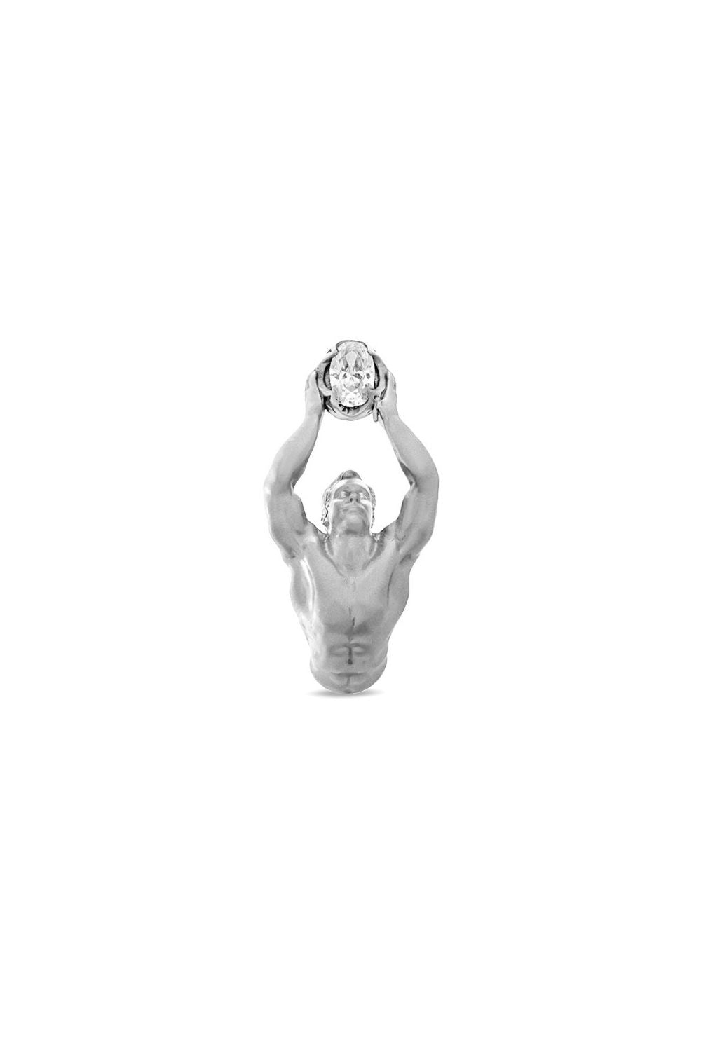 Side profile of the Atlas Earrings showcasing craftsmanship