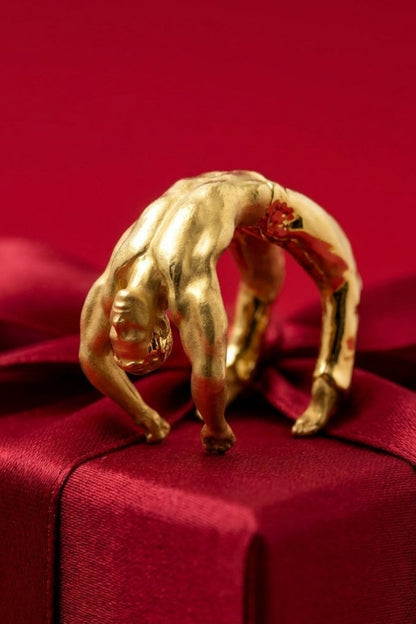 Atlas Ring worn on hand showcasing bold elegance