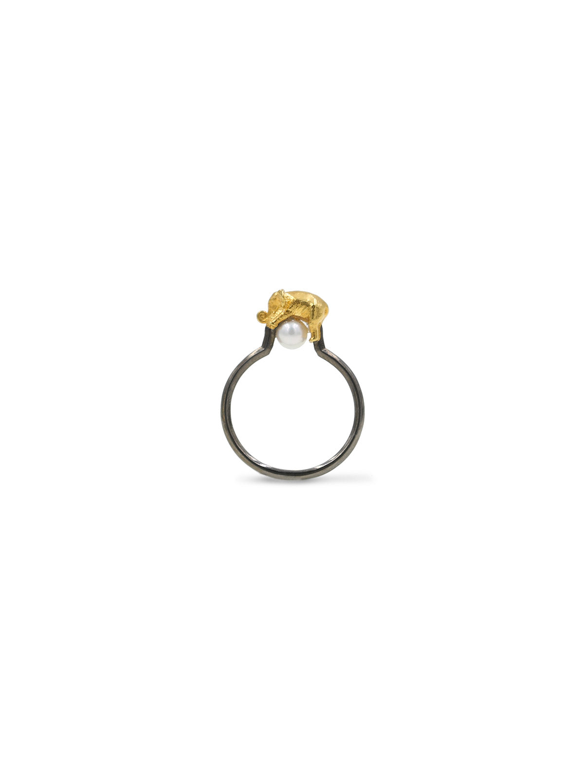 Piayuli Baby Carmel Ring handcrafted in 22K gold plated brass
