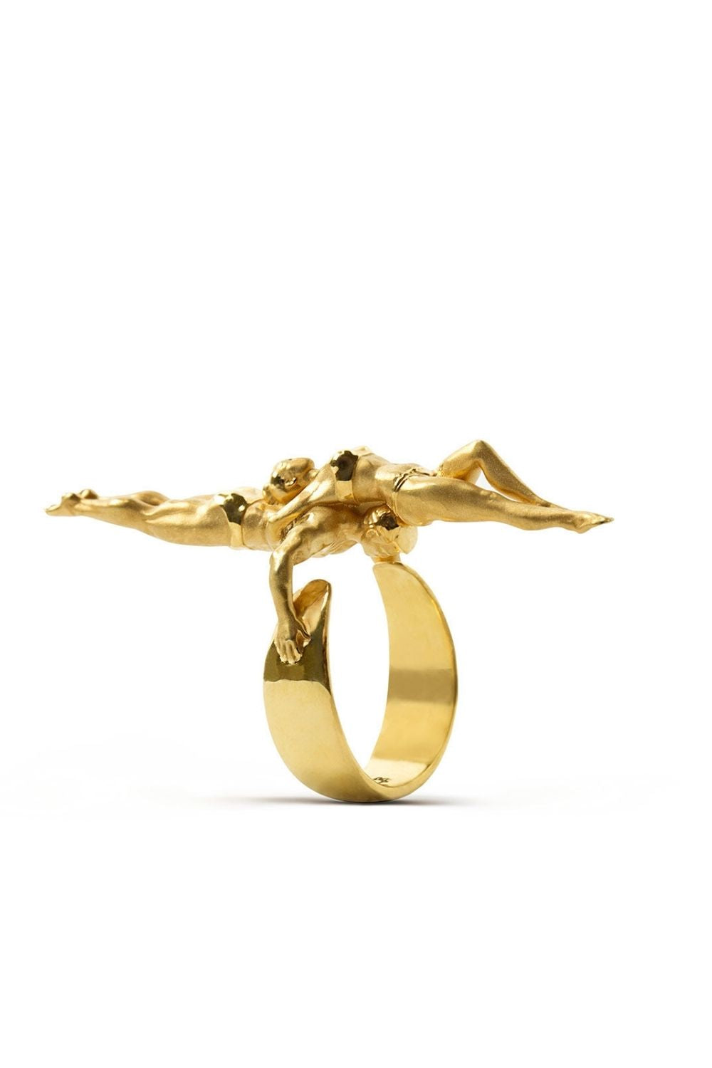 Piayuli Balance Ring featuring intertwined sculptural figures