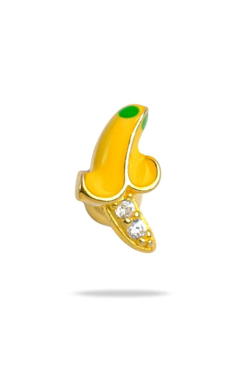 Banana Baby Earrings in 18K gold by Piayuli