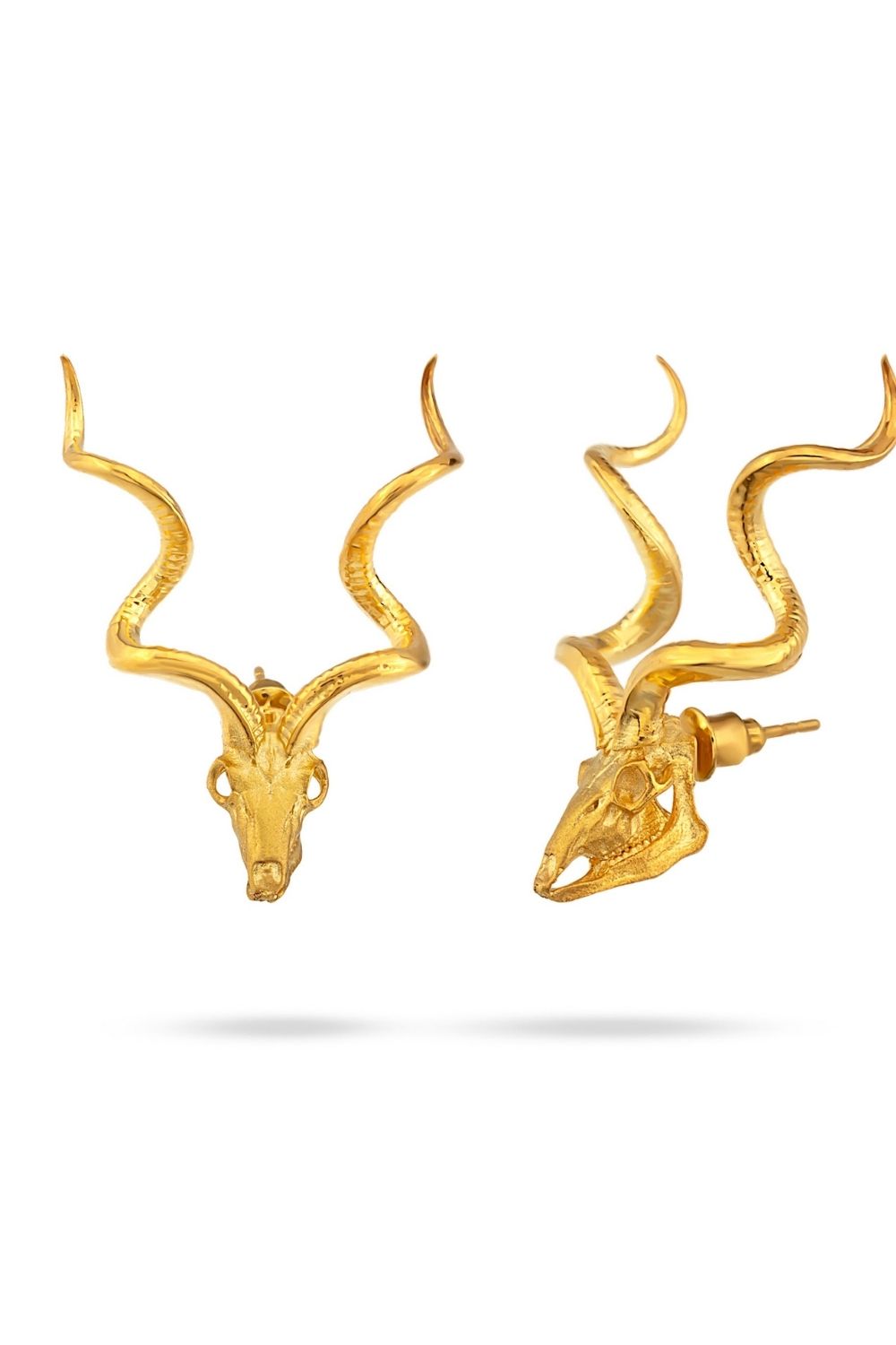 Piayuli Bullish Pearl Earrings handcrafted in 22K gold plated brass