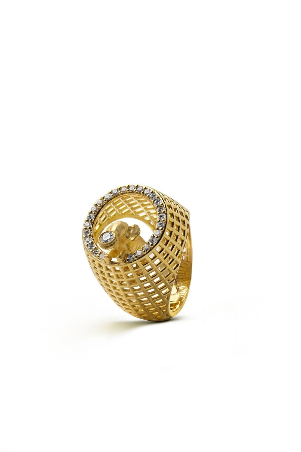 Elephant-inspired Carmel Ring symbolizing courage and adventure
