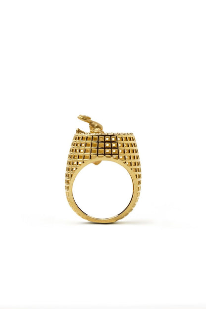 Piayuli Carmel Ring featuring a baby elephant design
