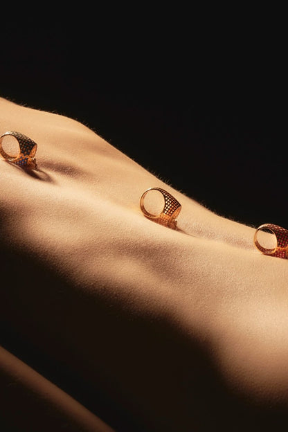 Carmel Ring worn on hand displaying elegant elephant details
