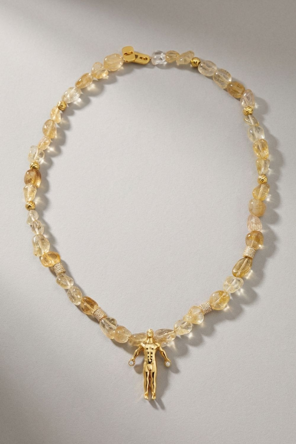 Amaze sculpture detail on Citrine Abundance Necklace