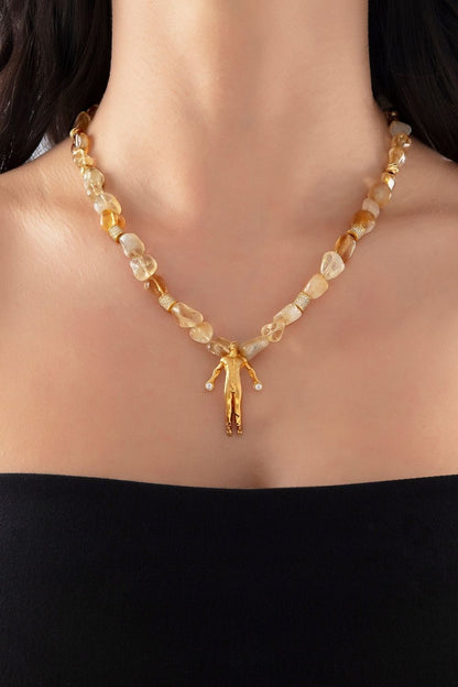 Signature Citrine Abundance Necklace by Piayuli