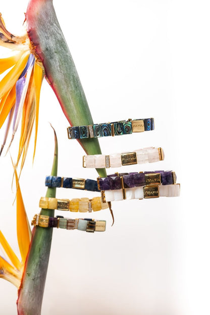 Woman wearing Piayuli Citrine Natural Stone Prosperity Bracelet