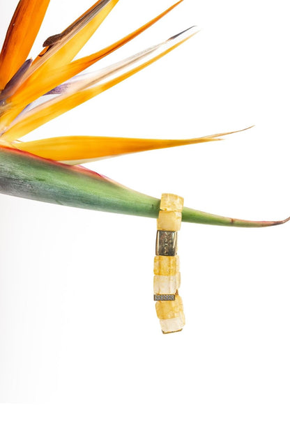 Gold plated Zazel detail on the Citrine Natural Stone Bracelet