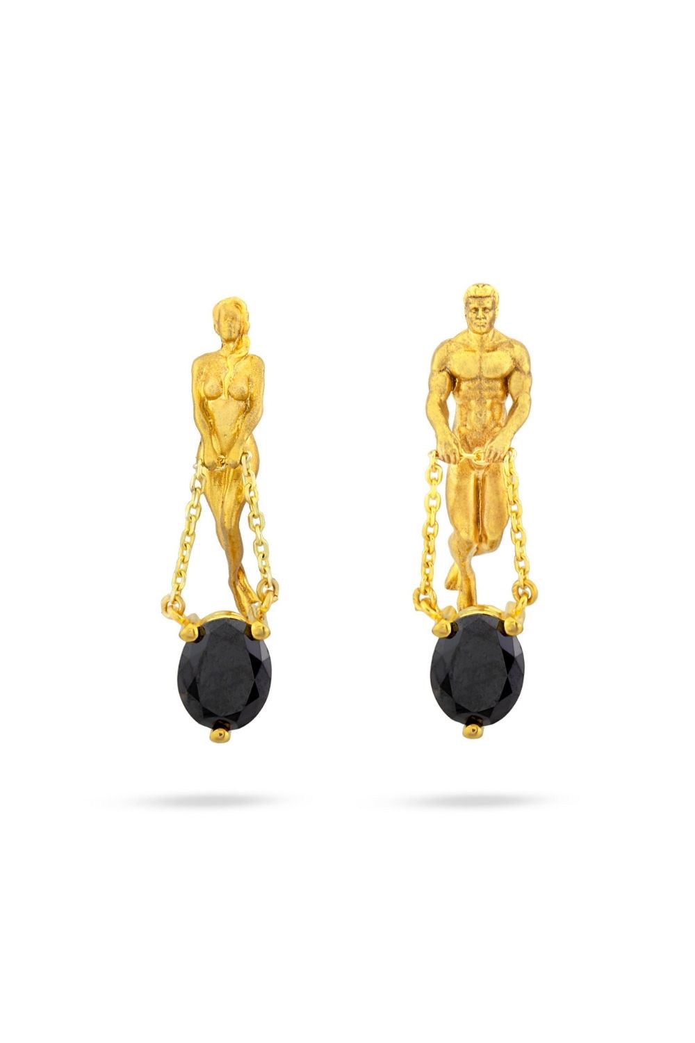 Piayuli Divine Duo Earrings handcrafted with sculptural figures