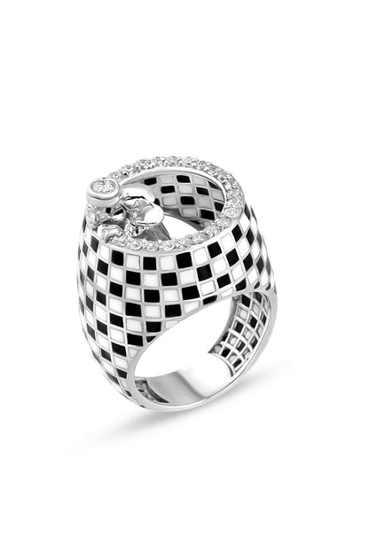Handcrafted enamel detail on the Elephante Ring