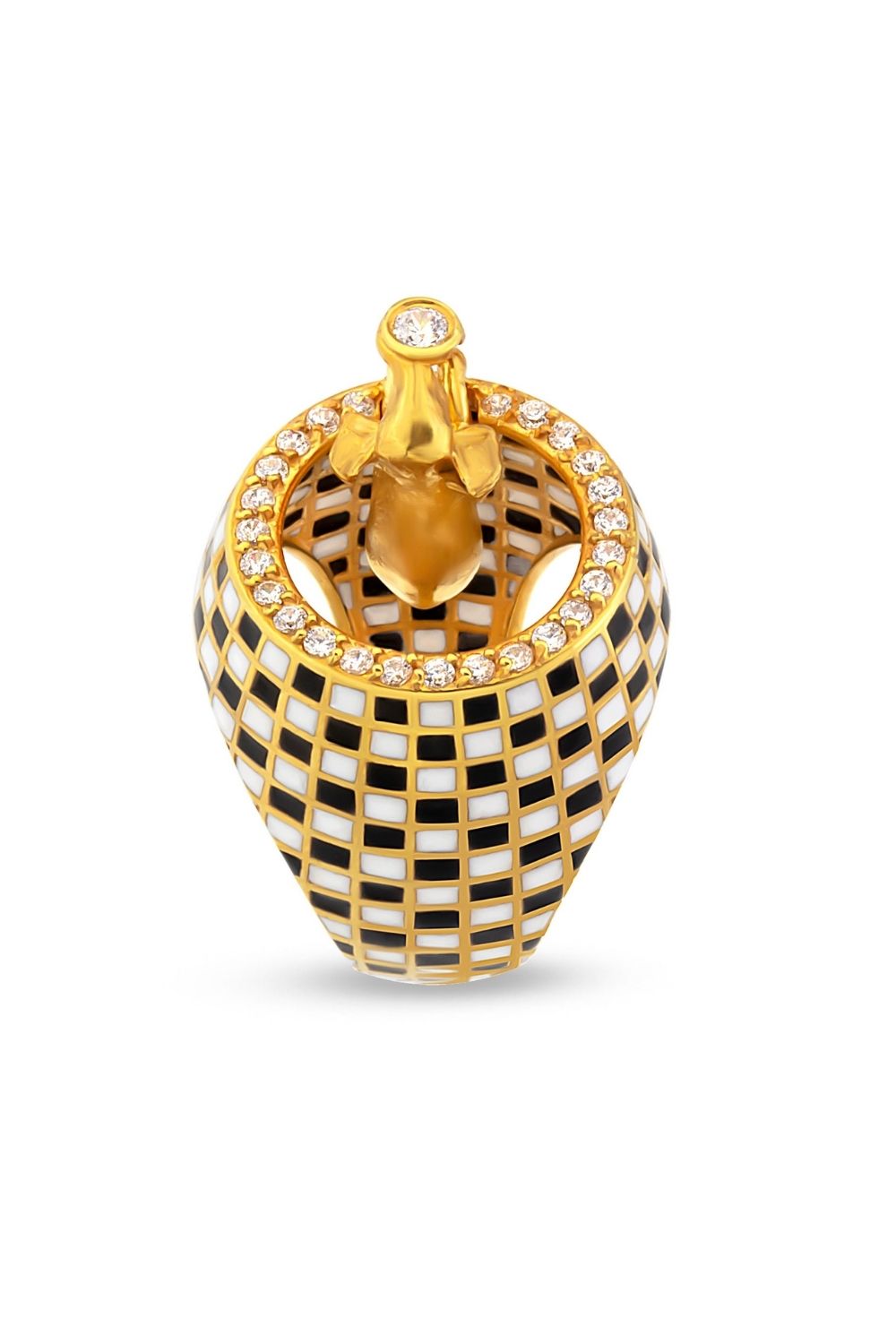 Piayuli Elephante Ring handcrafted in 22K gold plated brass