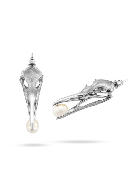 Close-up detail of the Freedom Pearl Earrings featuring natural sea pearls