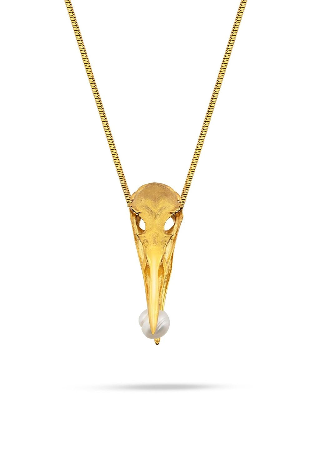 Piayuli Freedom Pearl Necklace handcrafted in 22K gold plated brass