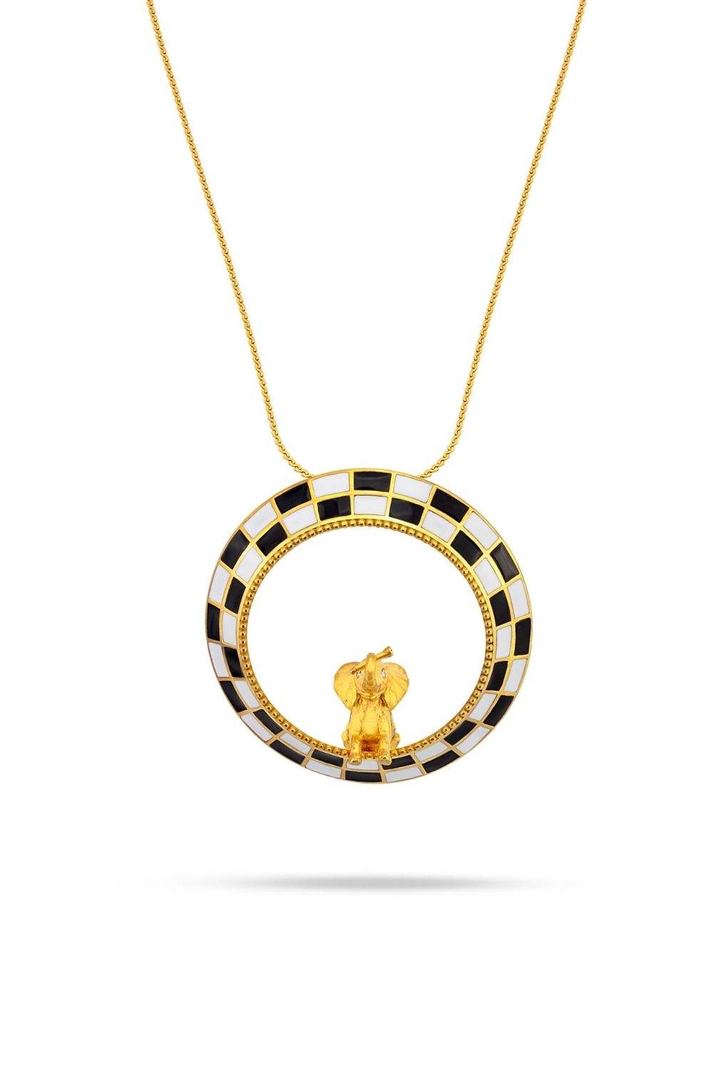 Piayuli Joy Necklace handcrafted in 22K yellow gold plated brass