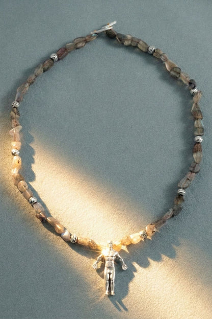 Amaze sculpture detail on Labradorite Ascension Necklace