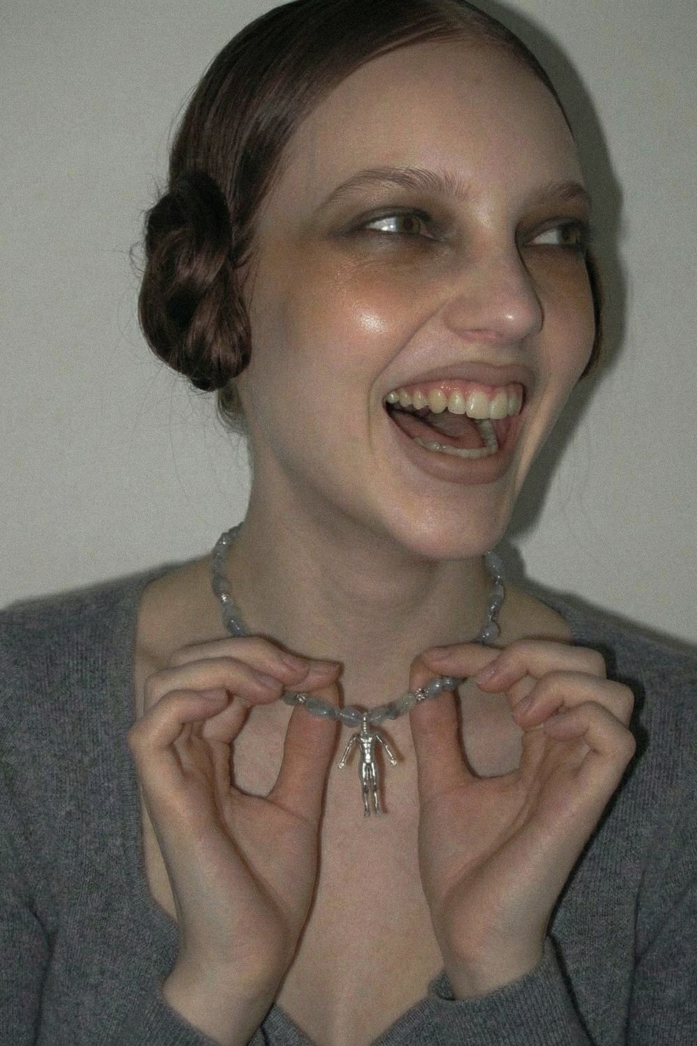 Natural labradorite gemstone on Labradorite Ascension Necklace
