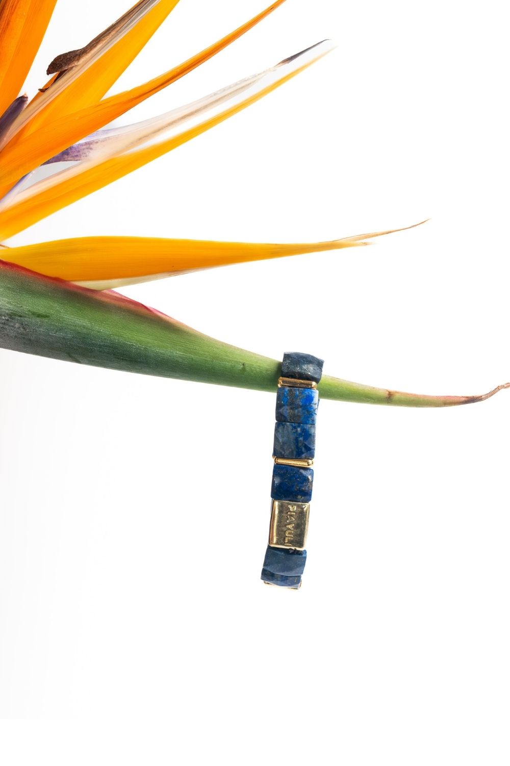 Gold plated Zazel detail on the Lapis Lazuli Natural Stone Bracelet