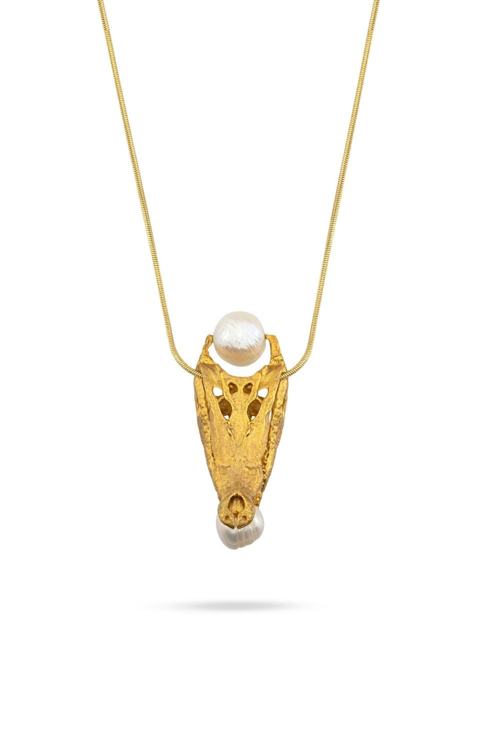 Piayuli Lord of the Neal Necklace handcrafted in 22K gold plated brass
