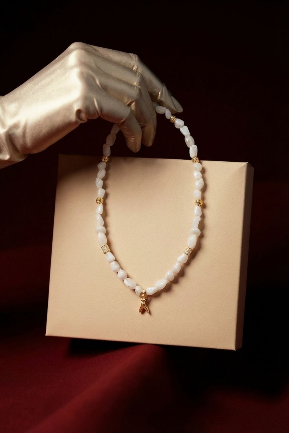 Handmade Moonstone Feminine Energy Necklace by Piayuli