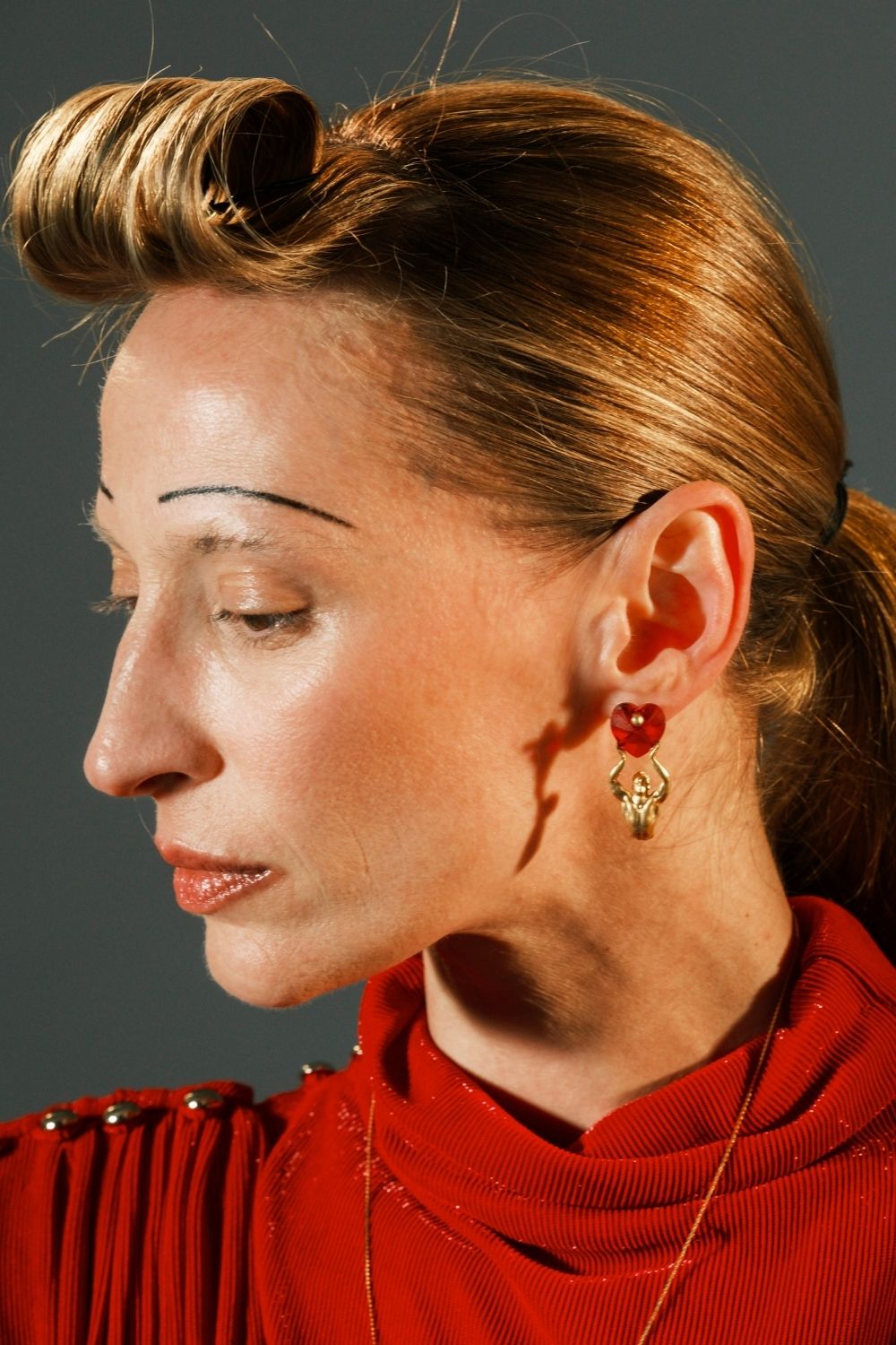 Close-up detail of the Mr Lovely Earrings by Piayuli