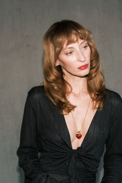 Woman wearing Mr Lovely Mini Necklace by Piayuli