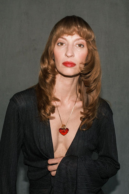 Luxury Mr Lovely Necklace featuring heart shaped Swarovski crystal