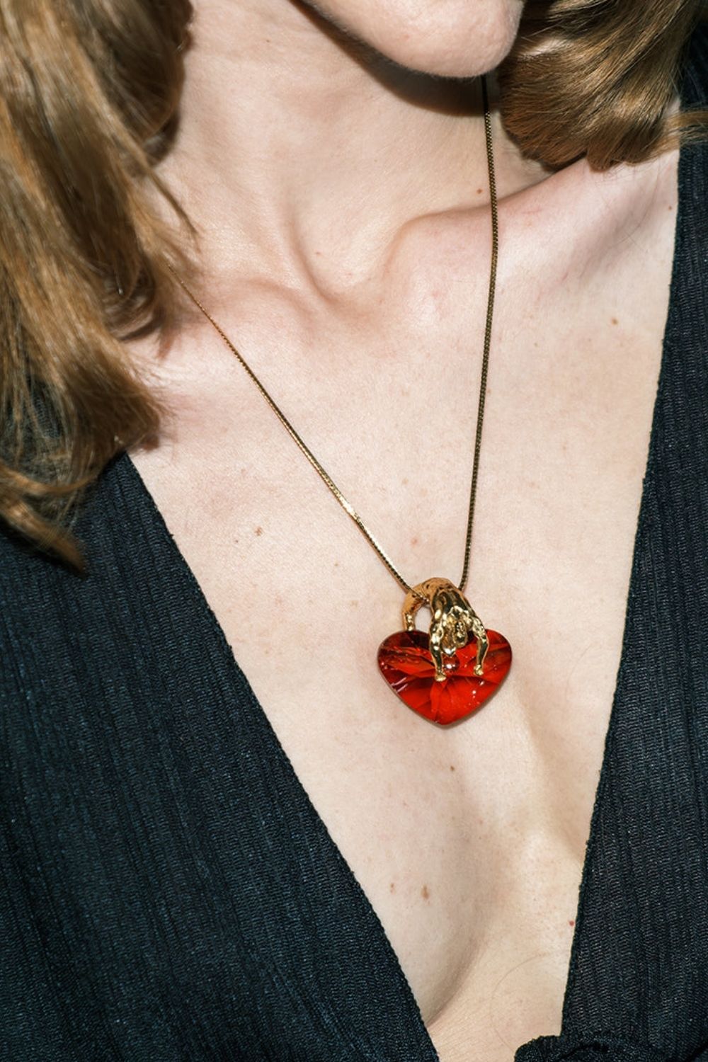 Woman wearing Mr Lovely Necklace by Piayuli