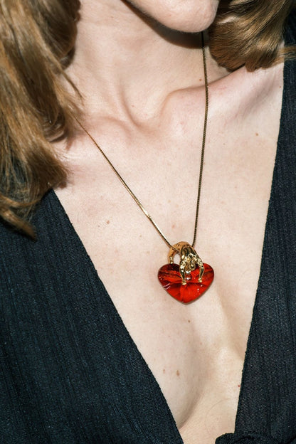 Woman wearing Mr Lovely Necklace by Piayuli