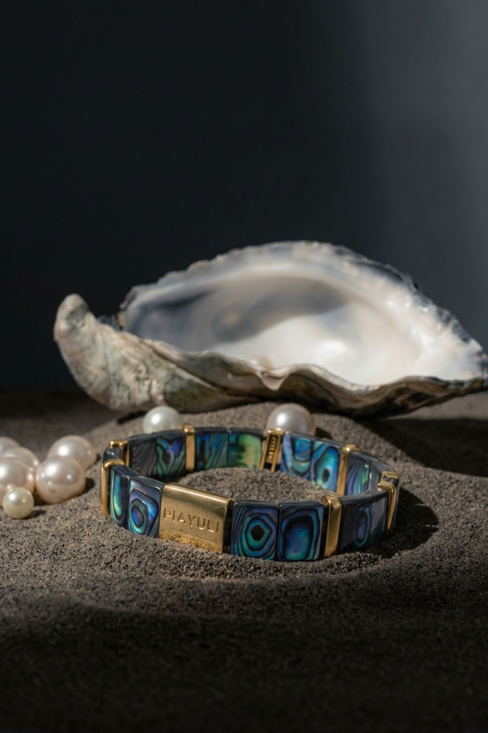 Luxury ocean mother of pearl bracelet inspired by freedom and emotional balance