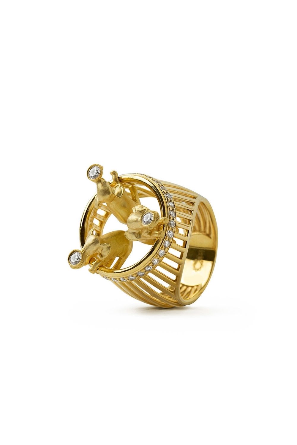 
Elephant-inspired ring symbolizing freedom and determination