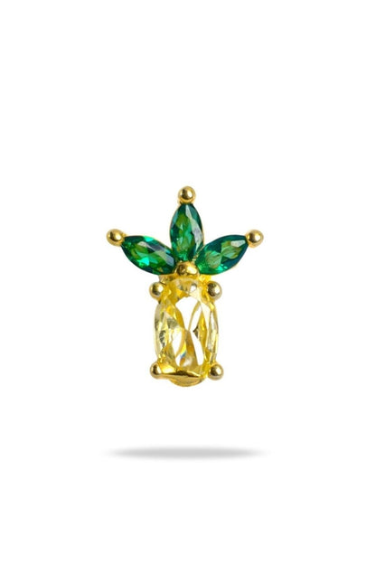 Pineapple Baby Earrings in 18K gold by Piayuli
