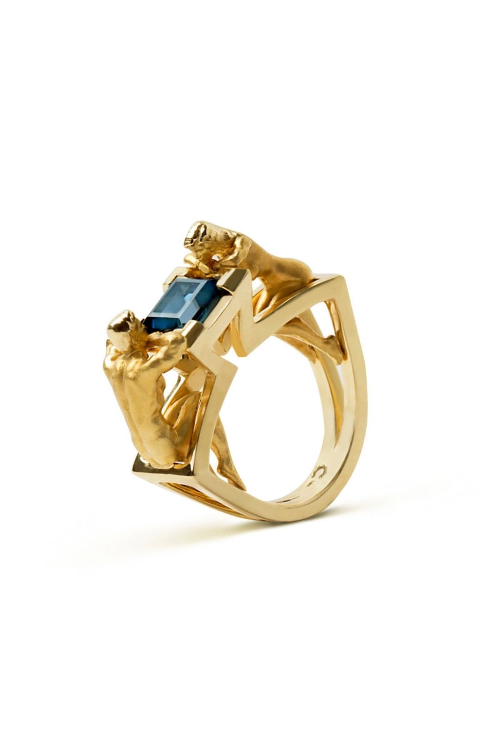 2.0ct London Blue Topaz centerpiece on the Promise Ring
