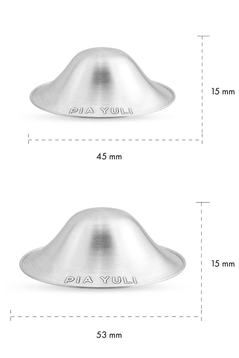 925 sterling silver nursing cups designed for nipple protection and comfort