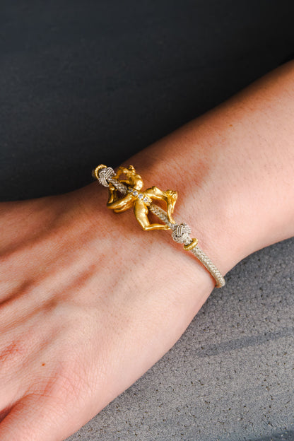 0.20ct zircon circle detail on Unity Beige Bracelet